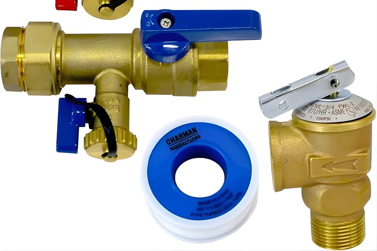Heating system installation with neat valves and fittings
