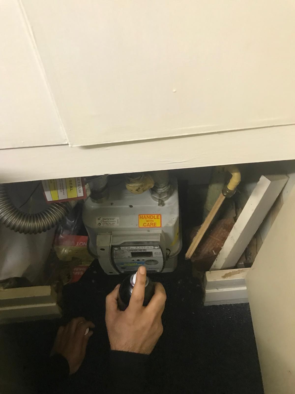 Open boiler inspection showing internal components and pipework