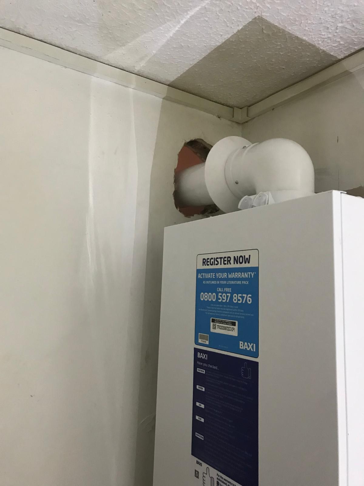 Wall preparation before boiler installation