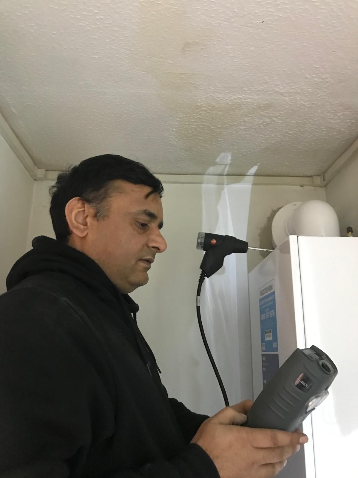 Baxi boiler flue installation and connection work